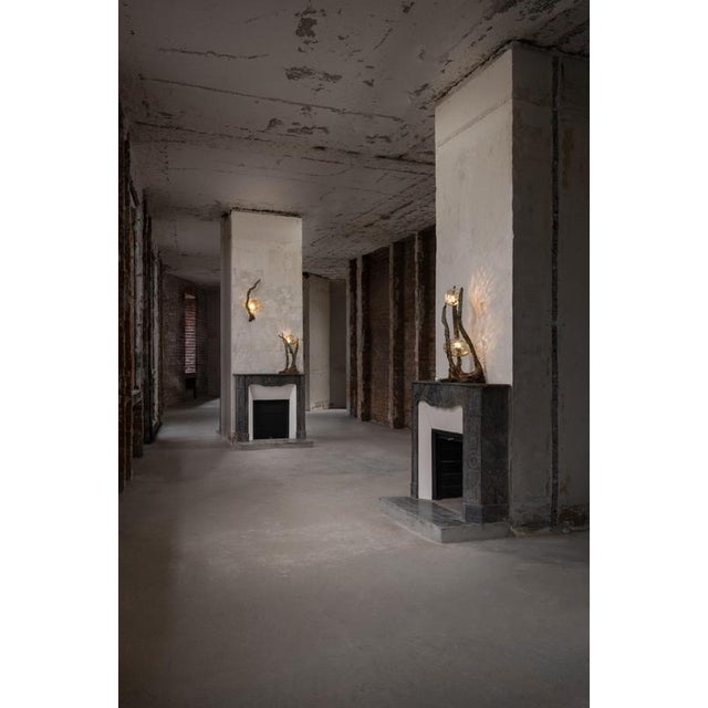 Metal Posidoni Bronze and Handblown Glass Table Lamp by Emilie Lemardeley For Sale - Image 7 of 16