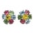 4.61 Carat Natural Sapphire Tourmaline White Gold Stud Earrings - 2 Pieces For Sale
