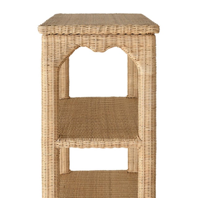 Matthew Izzo Home - Cavalier Ming Style Woven Rattan Five Shelf Etagere For Sale In New York - Image 6 of 9