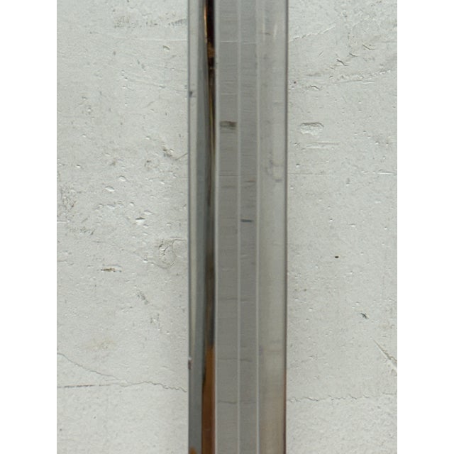 Vintage Glass Candlesticks, Pair For Sale - Image 9 of 12