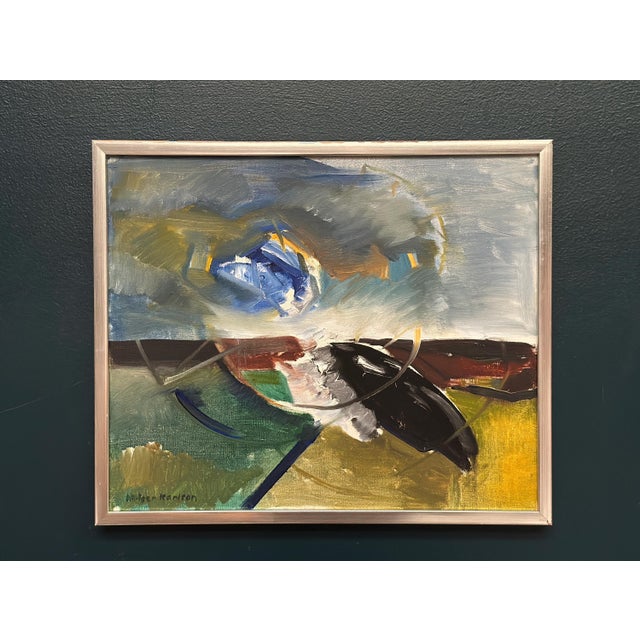 Holger Karlson, Swedish Composition, 1960s, Oil on Canvas, Framed For Sale - Image 17 of 18
