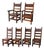 Vintage Set of Six Studio Craft Dining Chairs For Sale