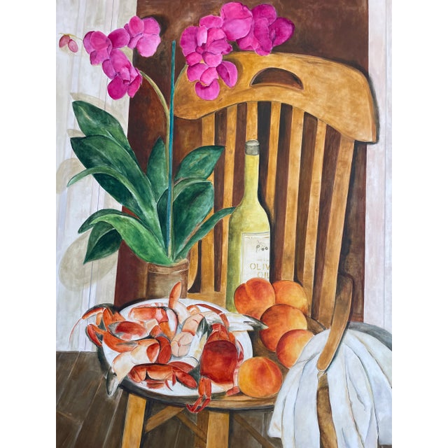 Mid 20th Century Large Still Life Painting by J. Ross, Framed For Sale In Los Angeles - Image 6 of 7