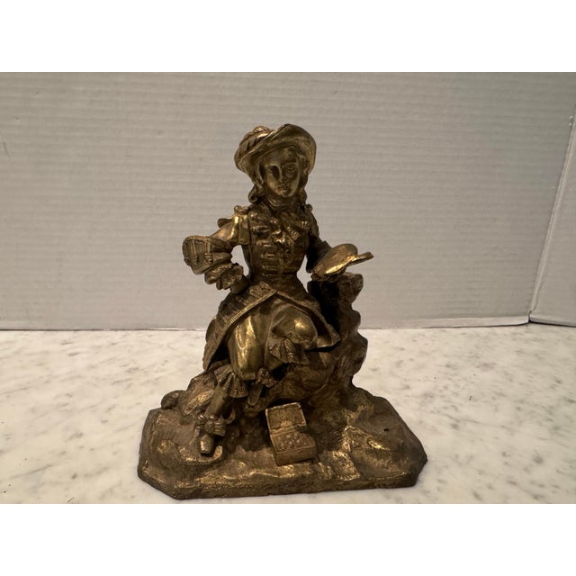 French Antique Bronze Sculpture of an Artist For Sale - Image 3 of 9