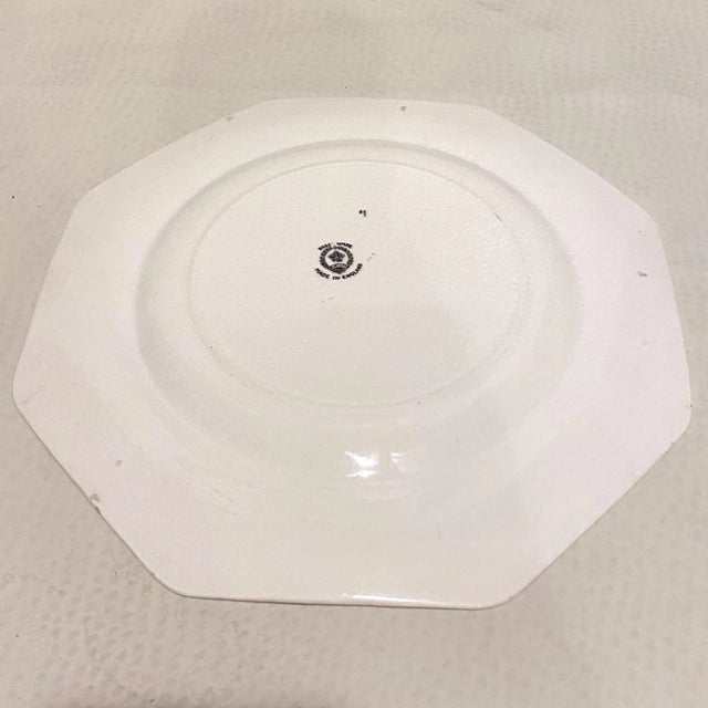 Turquoise Regal Ware Blue Art Deco Octagonal Plates - a Set of 3 For Sale - Image 8 of 10