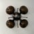 Italian Quadrifoglio Satin Black Nickel Frosted Smoky Pebble Flush Mount by Fabio LTD For Sale - Image 3 of 7