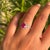 Art Deco Natural 1.4ct Ruby & Diamond Halo Cocktail Ring Size 7 in 14k White Gold For Sale - Image 3 of 16