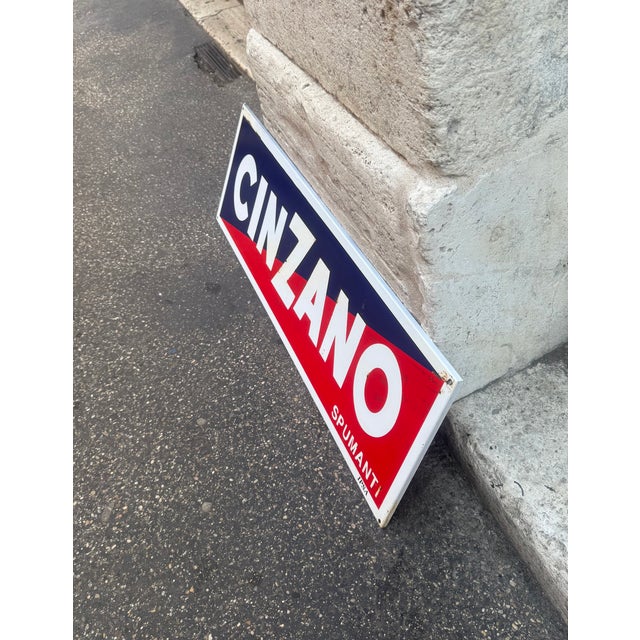 Vintage Cinzano Sign, 1960s For Sale - Image 6 of 7
