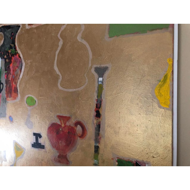 This beautiful painting by Abstract artist Roland Ginzel (1921-2021) is a great statement piece that would transform any...