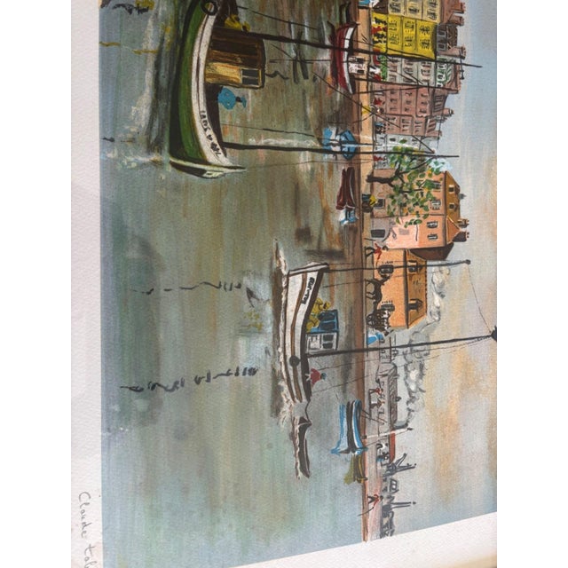 Claude Tabet, Port Scene, 1890s, Lithograph, Framed For Sale - Image 4 of 10