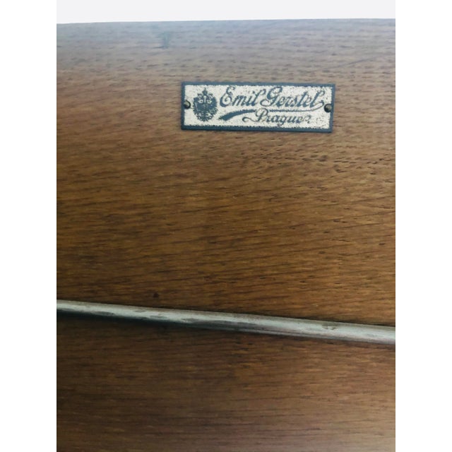 Brown 1900 Emil Gerstel Prague Walnut Bookcase For Sale - Image 8 of 10