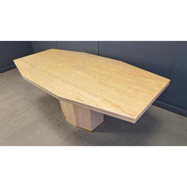 Vintage Travertine Dining Table, 1970s For Sale - Image 6 of 15