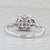 2010s 0.57ctw Round Diamond Halo Engagement Ring 14k White Gold Size 10 For Sale - Image 5 of 9