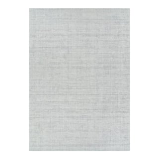 Rug & Kilim’s Oversized Textural Rug in Light Gray and Blue Tones & Striae -12x17 For Sale
