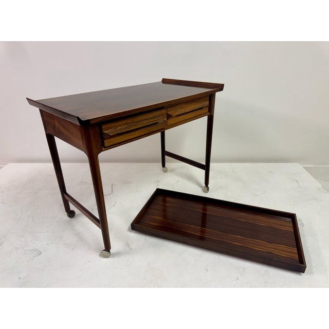 Wood Rosewood Trolley by Torbjørn Afdal for Mellemstrands Møbelfabrik Bruksbo, 1960s For Sale - Image 7 of 17