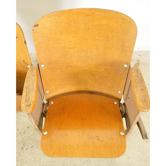 Art Deco Vintage Art Deco Theater Auditorium Seats For Sale - Image 3 of 12