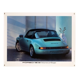 Porsche 911 Carrera 2 Targa Poster, 1990 For Sale