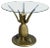 French Hollywood Regency Pineapple Side Table in Brass, 1970s For Sale