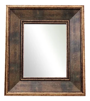 Gold Glass & Wood Mirror