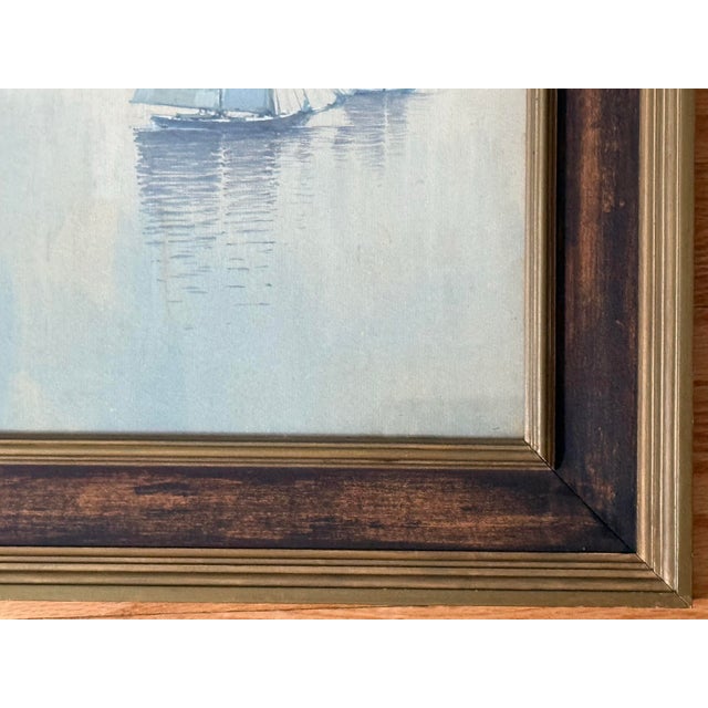 Wood Hezekiah Anthony Dyer (1872-1943) Gouache Watercolor Seascape, Framed For Sale - Image 7 of 10