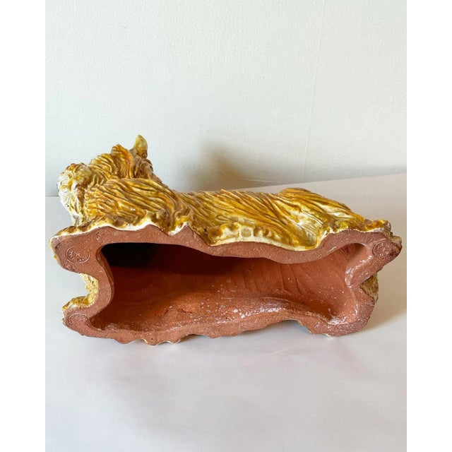 Fabulous Mid Century Italian Terra-Cotta Dog For Sale - Image 9 of 11