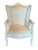 Antique Louis XV Style White Leather Bergere Chair - 1 of 2 For Sale - Image 4 of 4