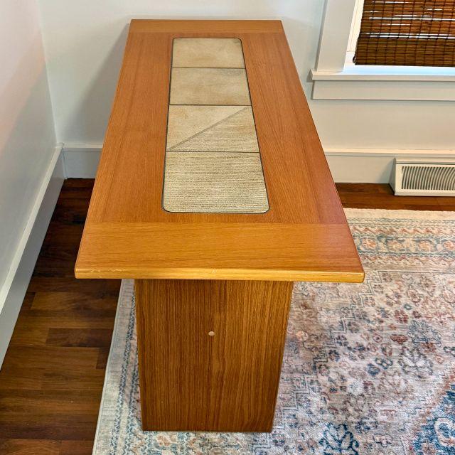 1970s Late 1970s Danish Gangsø Møbler, Attributed Teak Console Table, Made in Denmark For Sale - Image 5 of 17