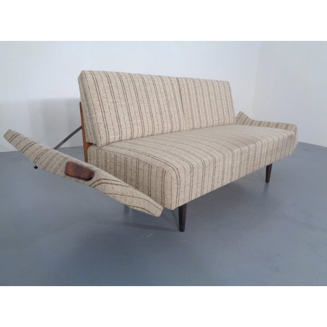 Beige Teak and Wool Daybed, Sweden, 1950s For Sale - Image 8 of 18