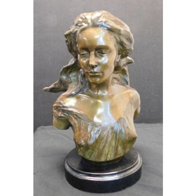 Frederick Hart the Muse Suite "Theatre" Bronze Sculpture With Granite Base For Sale - Image 4 of 11