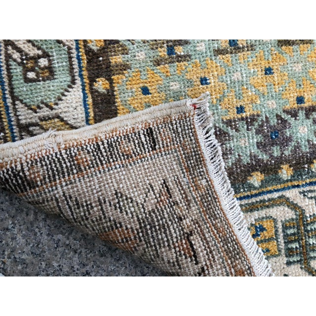 Turkish Vintage Oushak Floor Rug - 3′11″ × 8′1″ For Sale - Image 4 of 12