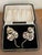Antique Leaf Design Silver Plated Salt and Pepper Shakers in Satin Lined Case - 3 pcs For Sale - Image 9 of 12