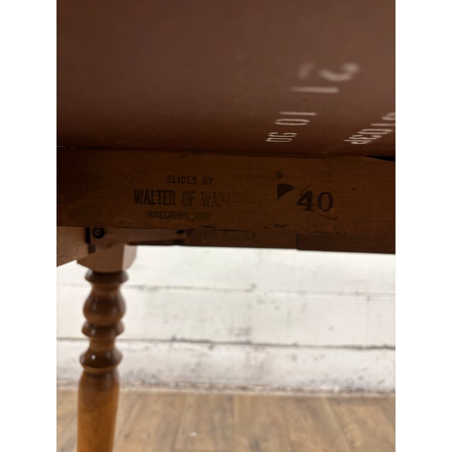 Vintage Ethan Allen Heirloom Colonial Style Drop Leaf Dining Table 10-6103p For Sale - Image 13 of 16