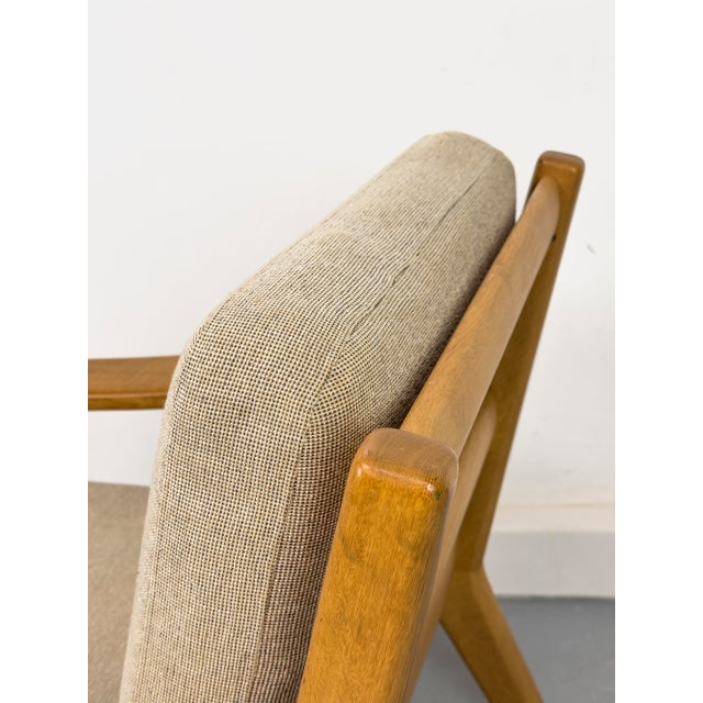 Set of Danish Lounge Chair and Ottoman in Oak by Juul Kristensen, 1970s For Sale - Image 17 of 18