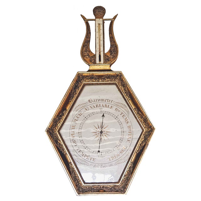 Golden Thermometer by Torricelli For Sale