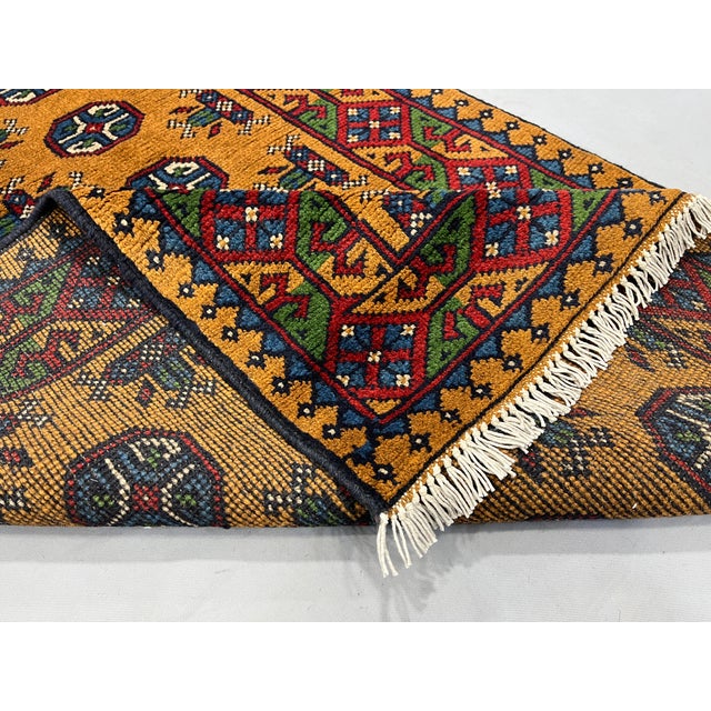 Brown Terracotta Brown Turkmen Tribal Wool Runner Rug, 2'10" X 16' For Sale - Image 8 of 13