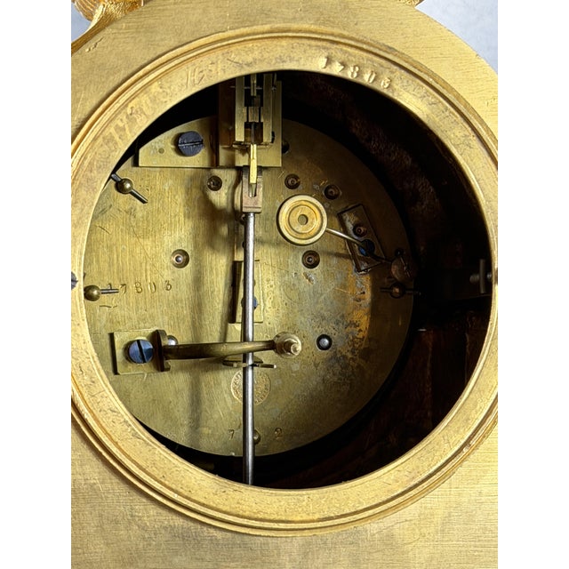French Napoleon III Gilt Bronze Clock Garniture with Japy Frères Movement, France, Set of 3 For Sale - Image 16 of 18
