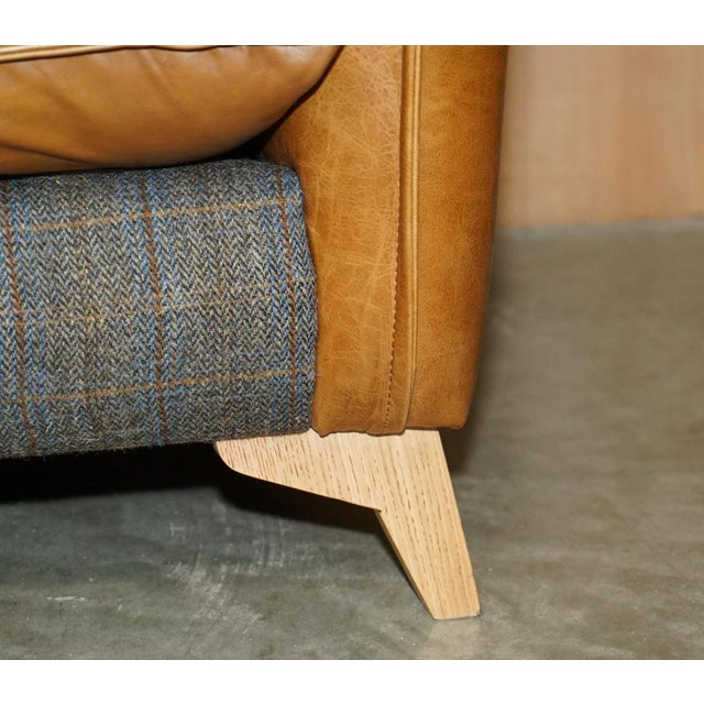 English Brown Leather Sofa For Sale - Image 11 of 18