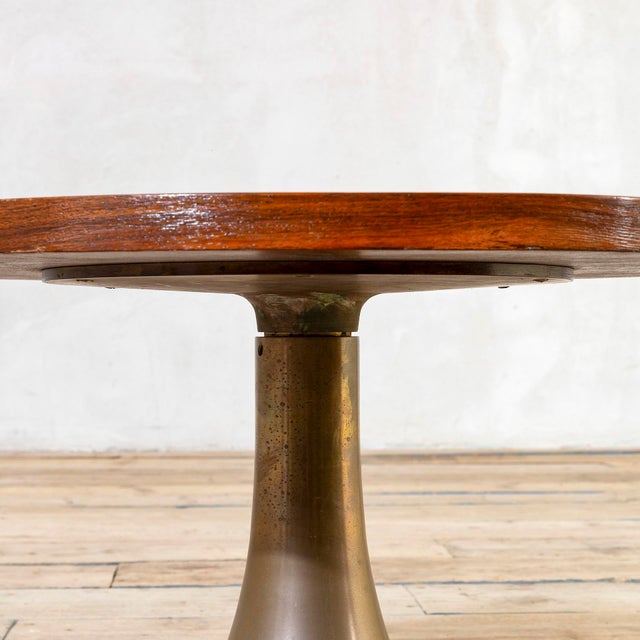 Bronze and Wood Coffee Table by Angelo Mangiarotti, 1950s For Sale - Image 6 of 7