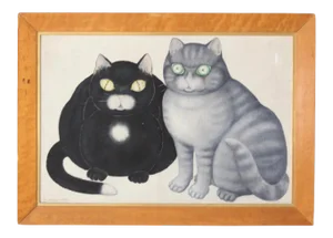 Mid Century Framed Painting, Looking by William Chappell 1964