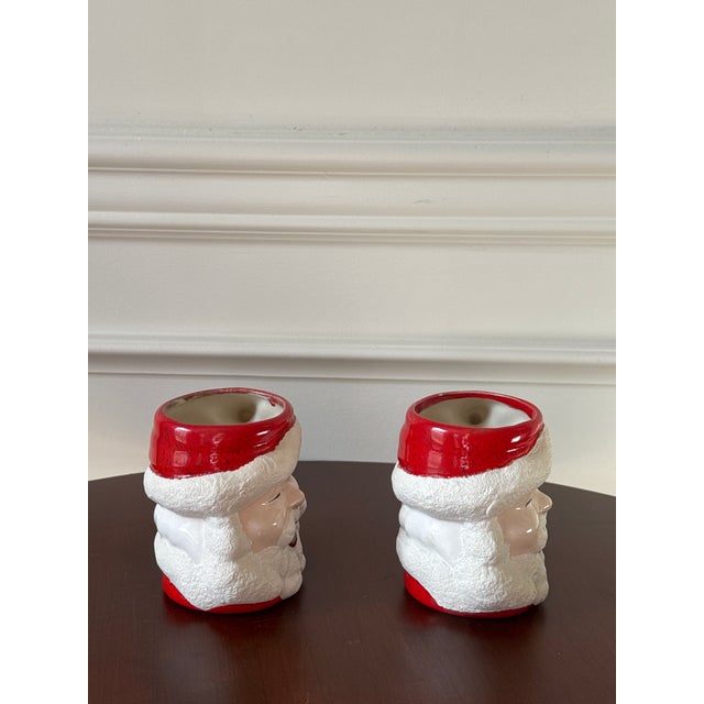 Mid-Century Winking Santa Mugs— Set of 4 For Sale - Image 4 of 12