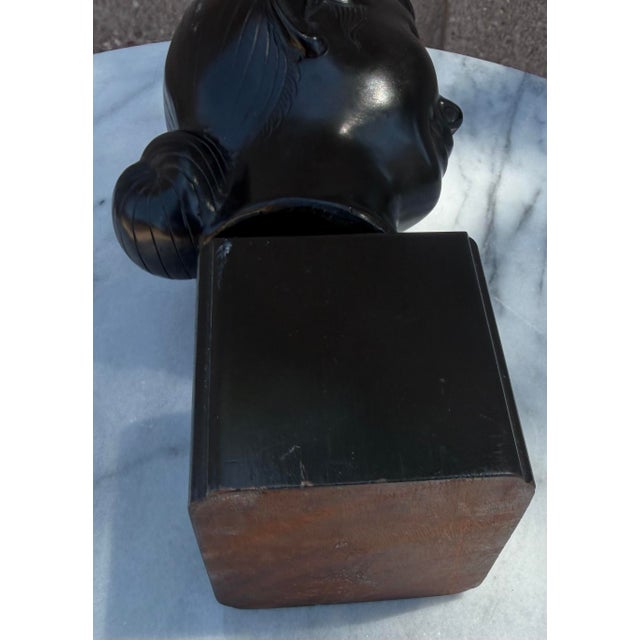 Mid-Century Modern Mid-Century Modernist Patinated Bronze Bust of a Vietnamese Woman by Nguyen Thanh Le (Saigon, C. 1950s/1960s) For Sale - Image 3 of 12