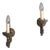 Antique Wall Lights in Brass, 1900, Set of 2 For Sale