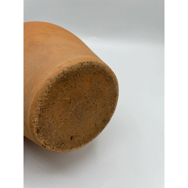 1950s Dual Handled Incised Terracotta Jar For Sale - Image 9 of 10