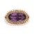 Antique Victorian Krementz Amethyst Pearl Pendant Brooch 14k Yellow Gold Jewellery For Sale - Image 4 of 4