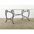 French Vintage Iron Base Dining Table & Painted Wood Top For Sale - Image 9 of 12