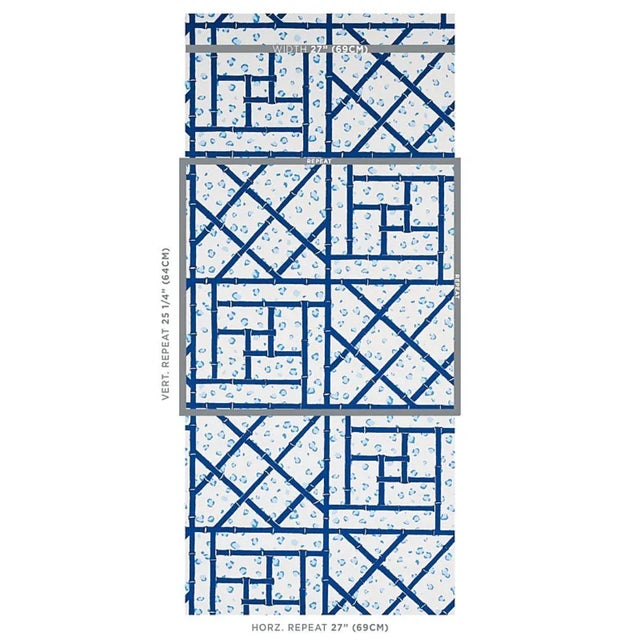 Inspired by revered Hollywood Regency themes, Fancy Beast combines leopard spots with a trellis motif to create a drop-...