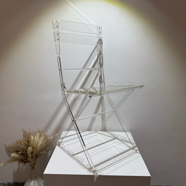 Sculptural Transparent Acrylic Bistro-Style Chair, 1970s For Sale - Image 11 of 15
