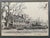 Realism 1970s Framed Prints of Virginia Woodlawn Plantation & Mount Vernon Etchings by Acclaimed Architectural Portraitist, Bulent Atalay For Sale - Image 3 of 12