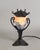 Daum French Art Deco Pagoda Lamp by E. Gauthier & Daum - Wrought Iron 1925 France For Sale - Image 4 of 9