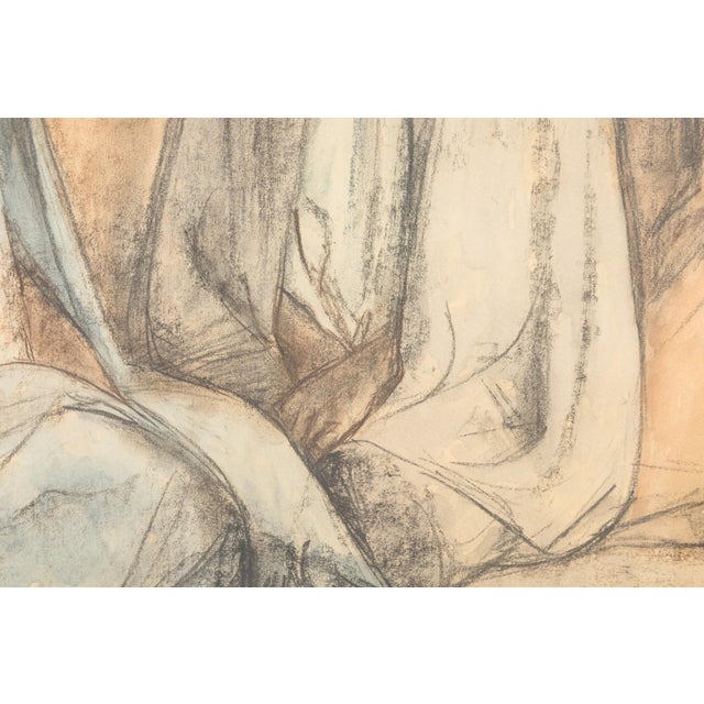 1970s Francisco Zuniga - Untitled (Three Seated Women) Signed Pastel Drawing on Paper For Sale - Image 5 of 8
